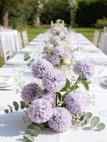 3-Pack 11.02-Inch Artificial Chrysanthemum Bouquets, Suitable For Decoration, Bedroom Decor, Weddings And Events, Artificial Flowers, Home Decor, Valentine's Day Bouquets, Spring Decorations. - Mauve Purple - View 10