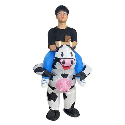 Trang phục bơm hơi hoạt hình sáng tạo, phụ kiện tiệc tùng, thiết kế động vật dễ thương, trâu nước, đồ chơi Halloween, mặt hàng xuyên biên giới phổ biến