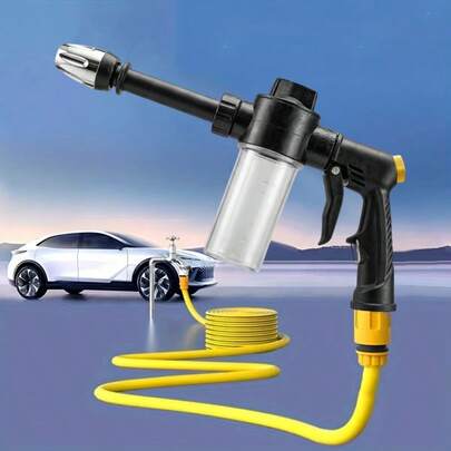 1pc High Pressure Foam Car Washer | Portable High Pressure Car Wash Foam Gun With Long Handle, 2X Stronger Spray Force, Easy For Women And Elderly To Use, Suitable For Car Washing, Watering Plants, Cleaning And Tire Inflation | Watering Can