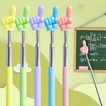 1pc Adjustable Double-Finger Reading Pen, Teaching Pointer, Multiple Colors Available, Extendable Finger Reading Stick, Reading Pointer, Teacher/Parent Educational Tool, Ideal Gift For Easter, Children's Day (Random Color) - Multicolor - View 1