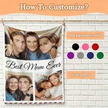 Personalized Customizable Mother's Day Best Gift - MOM Letters You Are The Piece That Holds Us Together 6-Photo Collage Customizable Flannel Throw Blanket - Customizable Text Names Date Multiple Styles Available - Soft Warm Cozy Breathable Lightweight Washable Personalized Blanket For Couch Bed Sofa Living Room Bedroom Home Decor - Elegant Burgundy Heart Aesthetic Sentimental Keepsake - Mother's Day Gift From Daughter Son To Mom, Mother's Day Gift From Granddaughter Grandson To Grandma, Mother's Day Gift From Husband To Wife, Mother's Day Gift From Granddaughter Grandson To Grandmother - Gifts For Her Mom Grandma Family Friends - Insta-Worthy Cozy Vibes Personalized Items For Housewarming Boho Outdoor Bathroom Decor – Home Decor,Bedroom Decor,Living Room Decor,Couch,Sofa,Bed,Customizable,Breathable,Lightweight,Washable,Soft,Comfortable,Elegant,Simple,Personalized Items,Tapestry,Hogar,Bedroom Essentials,Camping Essentials,Beach Essentials,Living Room Essentials,Home Essentials - Phong cách 21 - Xem 4