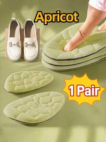 QKC 1 Par/2 Pares de Almohadillas antideslizantes de color albaricoque para zapatos, protector de espuma para la parte delantera del pie adecuado para tacones altos - Beis - Ver 4