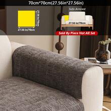 1 tấm bọc ghế sofa chống trượt bằng vải chenille, thân thiện với thú cưng, có thể giặt được. - Màu xám đen - Xem 16