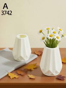 1pc PE Plastic Flower Pot Vase With Artificial Flower Plug, Desktop Decorative Vase, Faux Flower Vase, Fresh Flower & Dried Flower Container, Suitable For Home Decor, Applicable For Dried Flowers And Fresh Flowers, Desktop Decorative Vase, Office And Home Decor - Multicolor - View 15