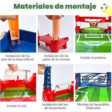 Mesas de Futbolín con Caja Protable, Juego de Futbolín de Mesa Juegos Deportivos de Competición, Juego de Fútbol de Escritoriocon 2 Balones para una Noche de Juegos Divertida - Verde - Ver 5
