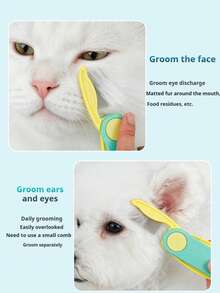 Multifunctional Pet Hair Brush, Convenient Foldable Pet Grooming Tool, Pet Deshedding Brush, Easy To Carry When Going Out, Pet Hair Detangling Brush, Cat Flea Brush, Lice Removal Grooming Comb - View 6