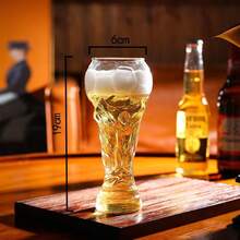1 chiếc ly bia chủ đề World Cup sáng tạo, hình cúp và quả bóng đá, ly thủy tinh dung tích lớn thích hợp cho quán bar, gia đình, tiệc World Cup và người hâm mộ bóng đá. - Xem 8