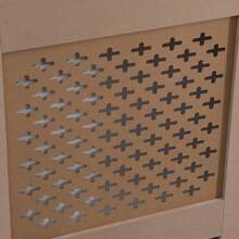 MDF Radiator Cover White Grey Unfinished Pattern Small Medium Large Sizes - Small Unfinished - View 4