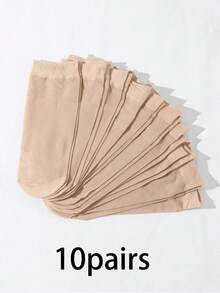 10/5 pares de calcetines tobilleros sólidos unisex, calcetines casuales para uso diario y en el hogar, reciclables para danza, gimnasia, deportes, exteriores, en cantidades de 100/80/60/40/20 piezas - Multicolor - Ver 21