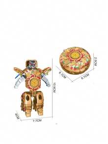 1pc Robot Hamburger Toy, Mechanical Hand Finger Rotating Stress Relief Toy - Multicolor - View 14