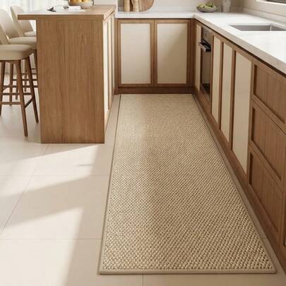 1 tấm thảm bếp giả sợi đay màu trắng, thảm trải sàn nhà bếp, nhiều kích cỡ, quà tặng tân gia, quà tặng ngày lễ, thích hợp cho nhà bếp, phòng ăn, lối vào, phòng tắm, hiên nhà, phòng giặt, ban công, sân thượng, v.v. Trang trí tối giản và thanh lịch, bền, dùng được cả bốn mùa, có thể giặt và dễ dàng vệ sinh, chống trơn trượt và bền, thích hợp làm thảm bếp, thảm phòng ăn, trang trí phòng, trang trí nhà cửa.