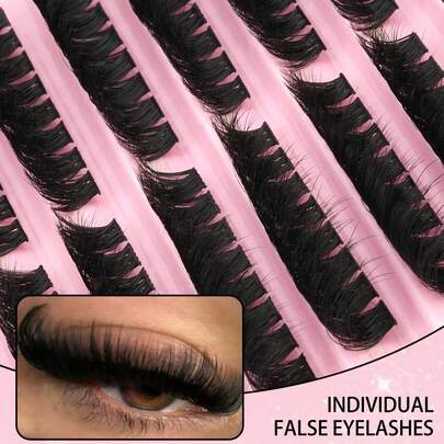 160Pcs 100D Clusters Lash Thick Fluffy Clusters Eyelashes C Curl Individual DIY At Home Lash Extensions Soft And Natural Wispy Lasheslash Clusters,Eyelash Clusters,Individual Eyelashes,Lashes,Fake Lashes