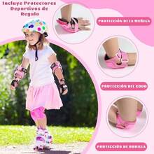 Scooters para Niños, Scooter Patinete Plegable Pare Niño, Patinete de 2 Ruedas con Luz LED y 3 Niveles de Ajuste de Altura, Regalo de Navidad/Cumpleaños, Pto ara Niños Menores de 1. - Rosa - Ver 6