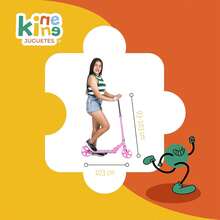 GUEVARA SPORTS Kinene| Scooter Patin del para Jovenes y Adultos, Patín del con Manubrio Ajustable, 2 Ruedas - Rosa - Ver 6