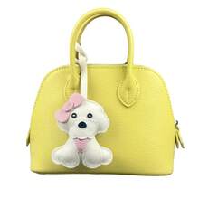 Patrulla canina portátil!Dijes de cuero para bolso de perro|   Mezclar y coincidir con anillos/cordones adjuntos|   Carry One para el diario Joy-PU Leather - Perfil Lateral - Ver 4