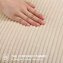1 Peça Capa de Almofada Decorativa Boêmia, Material de Veludo Cotelê, Adequada para Almofada de Sofá/Sofá/Sala de Estar - Bege - Visão 5