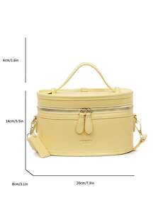 New Minimalist Hand-Held Box Bag, Shoulder & Crossbody Bag - Yellow - View 3