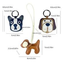 Patrulla canina portátil!Dijes de cuero para bolso de perro|   Mezclar y coincidir con anillos/cordones adjuntos|   Carry One para el diario Joy-PU Leather - Perfil Lateral - Ver 5