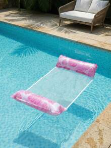 1pc Inflatable Water Hammock Lounger, Adult Summer Pool And Beach Floating Accessory, Party Use, Perfect Summer Gift, Swimming Pool Raft Floating Lounger For Adult Vacation Fun And Relaxation, Pool Inflatable, Beach Essentials, Pool Float - Multicolor - View 5