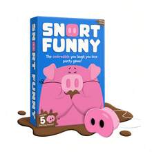 SNORT Funny Party Game – Easy To Learn, Impossible Not To Laugh, 150 Cards + 5 Pig Snouts, You Laugh You Lose Game For Family Reunions, College Parties & Game Night - Baby Blue - View 7