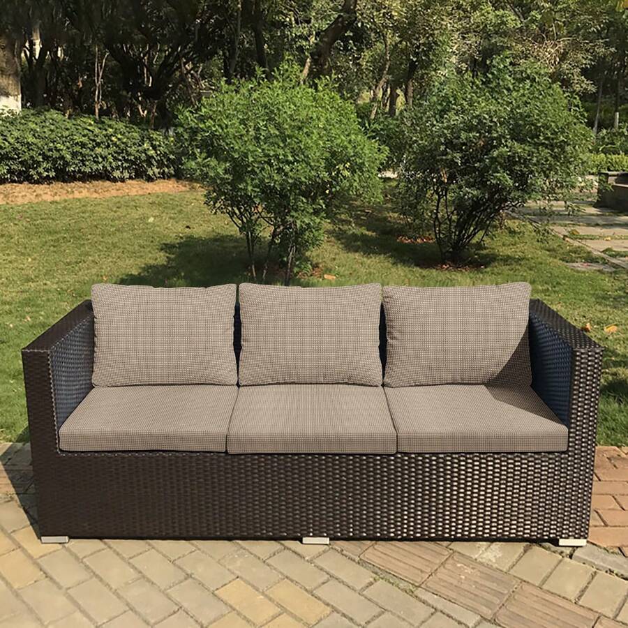 1 buah Sarung Bantal Luar Ruangan Beludru Jagung Ukuran S/M/L, Cocok untuk Sarung Bantal Sofa Luar Ruangan, Sarung Furnitur yang Dapat Dicuci - Unta - View 1