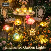 2/6pcs Solar Powered LED Animal Stake Lights, 2-In-1 Solar Animal Stake Lights For Pathway Lighting And Yard Decor - Multicolor - View 2