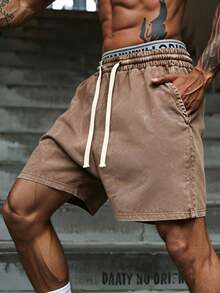 Men's Solid Color Washed Denim Shorts, Latest 2026 Style, Local Shipping, Perfect For Street Style Enthusiasts, The Best Shorts. - Coffee Brown - View 8