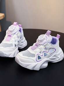 Kids' Soft & Comfortable Color Block Patchwork Design Minimalist Solid Color Fashion Anti-Slip Breathable Durable Unisex Summer Shoes - Purple - View 4