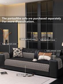 1 miếng đệm ghế sofa cho thú cưng họa tiết hình học, chống trượt, chống mài mòn, có thể giặt được, bảo vệ đồ nội thất dùng được cả bốn mùa. - màu đen - Xem 5