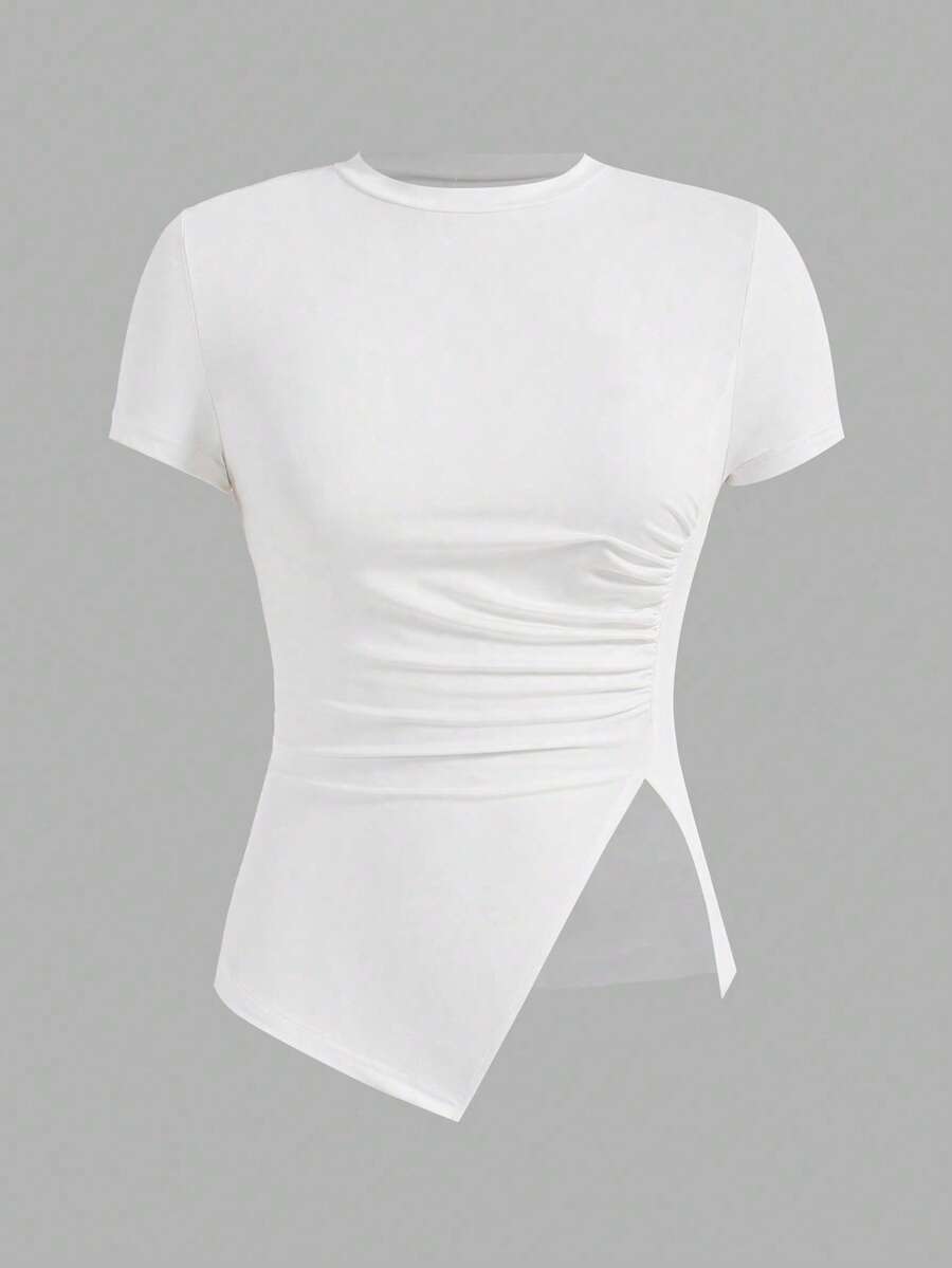 3pcs/Set Summer New Casual Round Neck Short Sleeve T-Shirt, Fashionable Versatile Tops For Women - Multicolor - View 1
