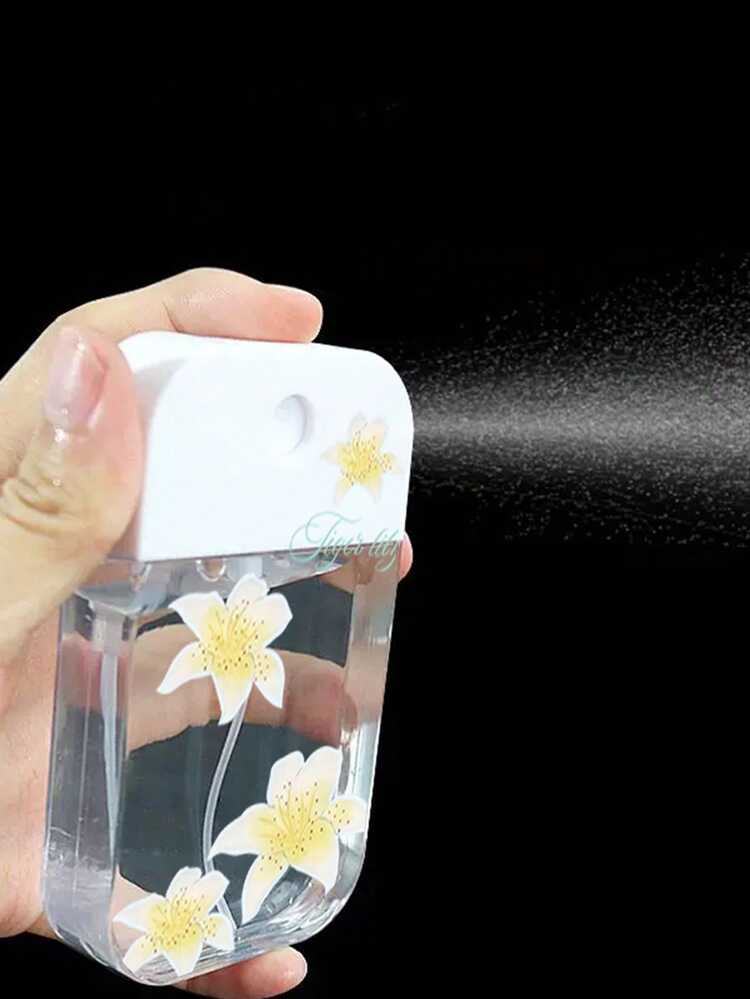 1 chai xịt khoáng nano cầm tay hình hoa ly trong suốt tối giản mới, tiết kiệm không gian, tiện lợi khi đi du lịch, dưỡng ẩm, tạo hương thơm, đa năng, thanh lịch, món quà lý tưởng cho bạn gái, bạn thân, mùa hè, các cặp đôi. - Trong sáng - Xem 2