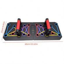 28-In-1 Multi-Function Push-Up Board, Foldable Color-Coded Push-Up Stand, Ergonomic Grip Design, Portable Home Fitness Equipment, Suitable For Chest, Shoulder, Back, Arm Strength Training, Professional Fitness System For Men And Women - Multicolor - View 4
