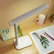 1件可充電LED折疊檯燈，3種照明模式與亮度調節，便於攜帶，適用於閱讀、學習、宿舍、臥室、居家、辦公室等場所 - 折疊 - 查看 10