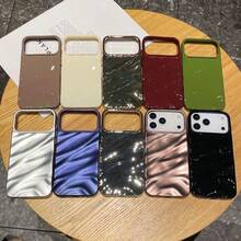 [Popular Item]A Cute New Design From Korea. Features A Wrinkled, Glossy Surface, Embossed Wave Pattern, And A Luxurious Feel. Compatible With IPhone 17/17pro/17promax/16/16e/15plus/16pro/16promax/15/15pro/15promax/14/14plus/14pro/14promax/13/13pro/13promax/12/12pro/12promax/11. Popular With Women, Minimalist Design, All-Model Protective Cover, Waterproof, Shockproof, Drop-Proof, Scratch-Resistant, Perfect Gift For Your Girlfriend. - White - View 2