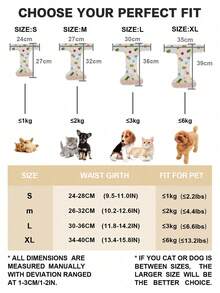 Bow Tie Dog Physiological Pants Set (Includes 20 Disposable Pads), Menstrual Pants, Suitable For Medium & Small Pets - Yellow - View 7