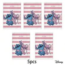 Khăn tắm đôi sọc hồng trắng hình Stitch của Disney, bán theo gói 1, 2, 3, 4, 5, 6 chiếc, dùng cho phòng tắm và nhà cửa. - 18x26 inch - Xem 9