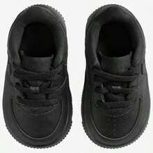 Nike Air Force 1 Low Lace Boys' Toddler White Casual Sneakers IF1674-100 | Court-To-Street Style, Iconic Silhouette - 黑色 - 查看 4
