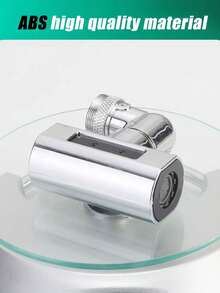 4 modos Aireador de grifo de cocina giratorio 360°, Cabezal de grifo multifunción con ahorro de agua con rociado de espuma/ducha/hoja/cascada, Cabezal de grifo universal para fregadero - plata - Ver 3