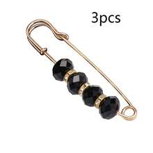 3件套高级束腰金属胸针、领夹、防滑连衣裙配饰 - 彩色 - 查看 12