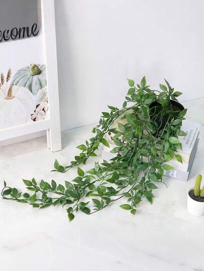 2/1pc Artificial Hanging Plants | Faux Hanging Plants, Mini Potted Artificial Plants For DIY Flower Wall, UV-Resistant Faux Flowers For Hanging Garden, Balcony, Windowsill Outdoor Decor, Suitable For Home, Living Room, Office, Bathroom, Shelf Decoration, Wedding And Birthday Decor, Perfect For Spring/Summer Outdoor And Patio Decor (Includes Pot) 2026 New Back To School Season, University Decor, School Decoration, Halloween Home Decor