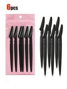 30pcs/paquete Exquisitas Navajas Faciales en Bolsa, Recortadores de Cejas y Removedores de Vello Facial, Herramientas de Afeitado Facial Unisex con Hojas de Precisión, 1/3/6/12/24pcs (Rosa) - Multicolor - Ver 26