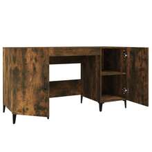 vidaXL Schreibtisch Räuchereiche 140x50x75 Cm Holzwerkstoff - Braun - Übersicht 7