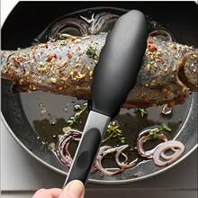 Bộ 3 kẹp nhà bếp, dài 20cm, làm bằng thép không gỉ, tay cầm bằng silicon và đầu bằng nylon, chống trượt, thích hợp cho vỉ nướng, nồi chiên không dầu, chảo chống dính, làm salad, dụng cụ phục vụ ăn uống và đồ dùng bàn ăn, quà tặng Giáng sinh và Halloween. - Nhiều màu - Xem 7