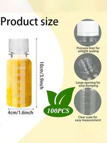 1/6/12 chai nhỏ đựng nước ép gừng, chai thủy tinh trong suốt 2oz có thể tái sử dụng với nắp vặn màu trắng, chống rò rỉ, thích hợp đựng chất lỏng, nước ép, mứt. - màu đen - Xem 4