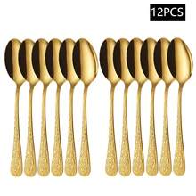 4/6/8/12pcs Gold Stainless Steel Cutlery Set, Suitable For Restaurants, Hotels, Home Kitchen, Parties, Picnics, Dishwasher - Gold - View 9