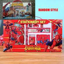 Marvel Bộ văn phòng phẩm dành cho trẻ em chủ đề Người Nhện - Bộ đồ dùng học tập hình anh hùng hoạt hình, bao gồm bút chì, vở, gọt bút chì, thước kẻ, v.v., quà tặng cho bé trai và người hâm mộ nhân dịp tựu trường. - Nhiều màu - Xem 6
