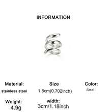 1pc Stainless Steel Open Curve Smooth Minimalist Ring, Gold Color, Versatile Daily Wear For Women - Ring - View 8
