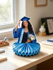 1 buah Hiasan Meja Sarang Lebah Kustom untuk Foto Wisuda, Dekorasi Meja Foto Wisuda yang Dipersonalisasi, Dudukan Sarang Lebah Wisuda, Hiasan Meja Sarang Lebah 3D untuk Pesta Wisuda - MultiWarna - View 9