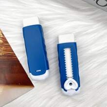 可伸缩橡皮擦，推拉式，心形蓝色，擦拭干净不留纸屑，方便快捷，大容量，可替换装 - 藍色 - 查看 9