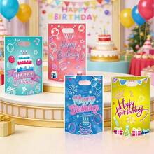 50pcs Birthday Party Gift Packaging Self-Sealing Bags, Balloon Pattern Printed Gift Packaging Self-Standing Bags, Birthday Party Souvenirs Gift Bags, Self-Locking Zipper Composite Membrane Sealed Bags, Holiday Party Gift Merchandise Packing Bags, Gift Packaging Storage Bags - View 2